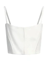 Del Core Woman Top White Size 6 Viscose, Nylon, Elastane