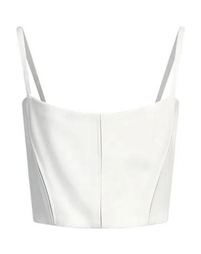Del Core Woman Top White Size 6 Viscose, Nylon, Elastane