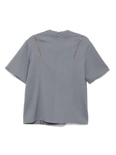 Del Core Zip T-shirt In Gray