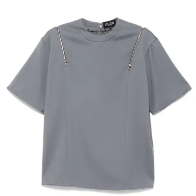 Del Core Zip T-shirt In Gray