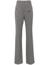 Del Core Zipper Cigarette Trouser In Grau