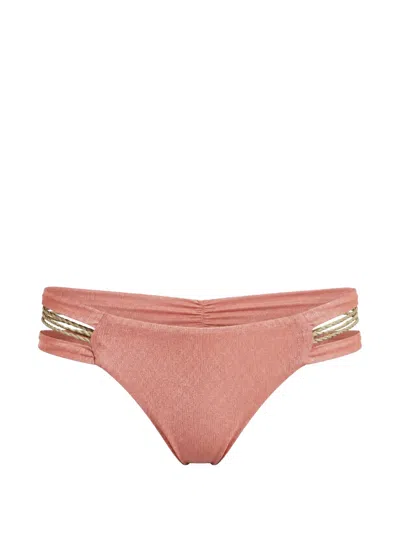 Del Maar Inani Rope-detail Bikini Bottoms In Rosa