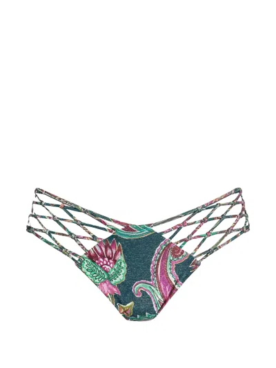 Del Maar Malaki Braided Colourful-pattern Bikini Bottoms In Multi