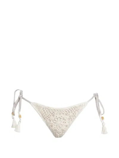 Del Maar Mulla Crochet Bikini Bottoms In Neutrals