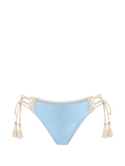 Del Maar Nikte Latina Reversible Bikini Bottoms In Blue