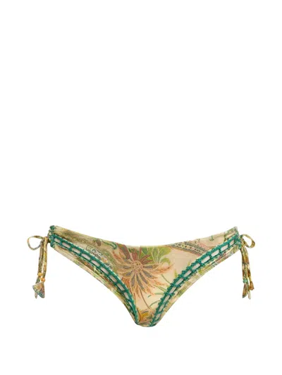 Del Maar Paisley Tie Bikini In White