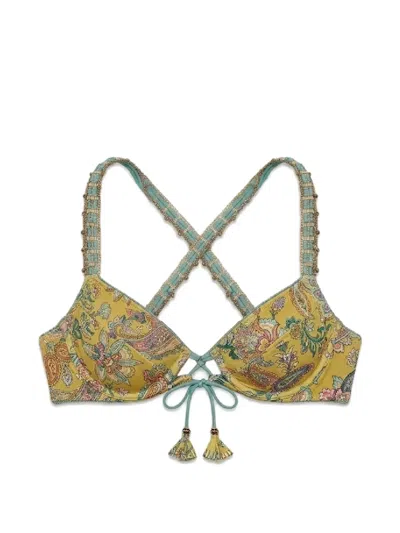Del Maar Sumay Paisley-pattern Bikini Top In Multi