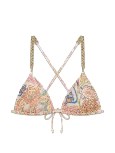 Del Maar Taba Paisley Bikini Top In Multi