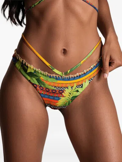 Del Maar Tropical-print Bikini Bottom In Multi