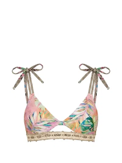 Del Maar Umi Graphic-print Bikini Top In Multi