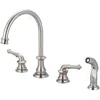 Del Mar Two Handle Kitchen Widespread Faucet - Brushed Nickel In Multi