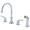 Del Mar Two Handle Kitchen Widespread Faucet - Polished Chrome In Multi