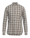 Del Siena Man Shirt Khaki Size 15 ¾ Cotton