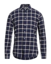 Del Siena Man Shirt Navy Size 17 ½ Cotton