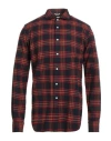 Del Siena Man Shirt Red Size 17 Cotton