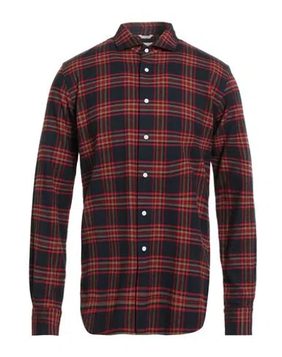 Del Siena Man Shirt Red Size 17 Cotton