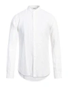 Del Siena Man Shirt White Size 17 ½ Cotton, Linen In White