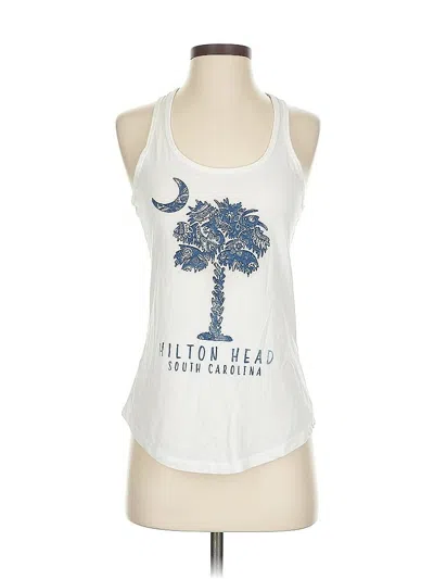 Pre-owned Del Sol Tank Top White Halter Neckline Tops