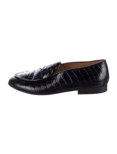 Pre-owned Del Toro Leather Loafers In Black