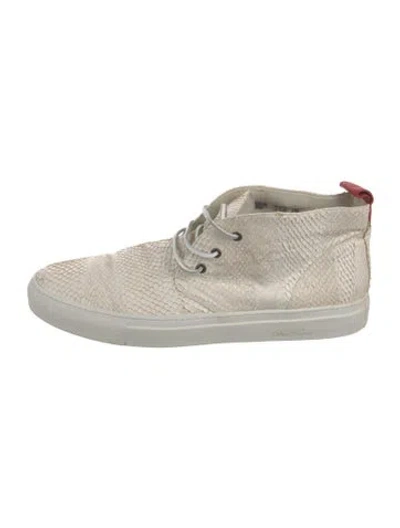 Pre-owned Del Toro Snakeskin Sneakers In Neutral