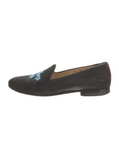 Pre-owned Del Toro Suede Loafers In Black