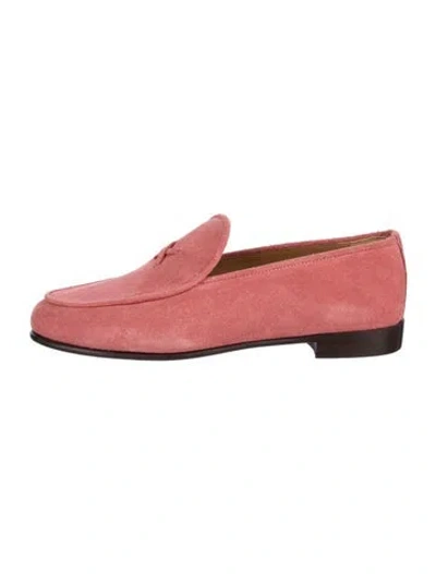 Pre-owned Del Toro Suede Loafers In Pink