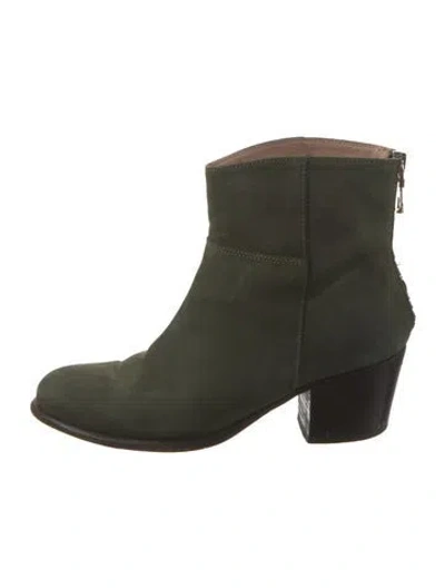 Pre-owned Del Toro Suede Western Boots In Green
