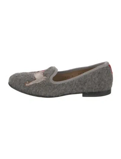 Pre-owned Del Toro Wool Printed Loafers In Gray