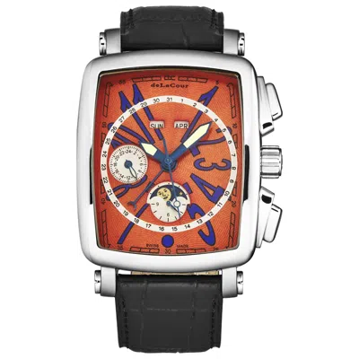 Delacour Men's Watch In Orange