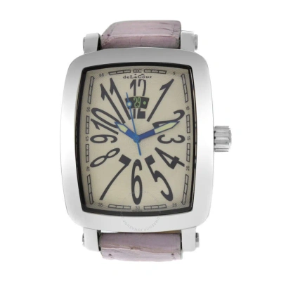 Delacour Via Larga Silver-tone Dial Men's Watch 175276071935 In Pink