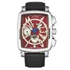 DELACOUR DELACOUR VIALARGA CHRONOGRAPH GMT AUTOMATIC MOON PHASE DAY-NIGHT RED DIAL MEN'S WATCH WAST1026-RED