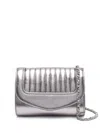 Delage Jeanne Metallic Cross-body Bag In Grey