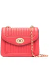 Delage Mini Ginette Shoulder Bag In Red