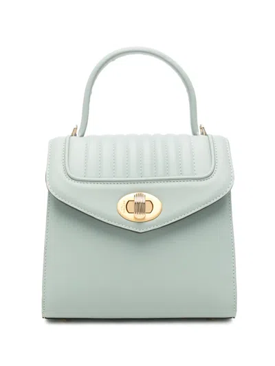 Delage 퀼팅 레더 토트 백 In Green