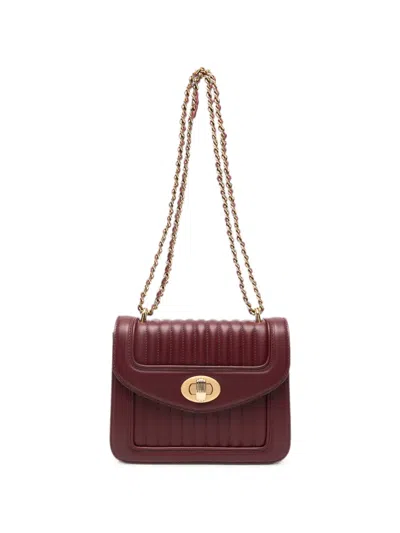 Delage 퀼팅 숄더 백 In Burgundy
