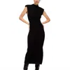 Delay Aconite Knit Maxi Dress In Black In Black