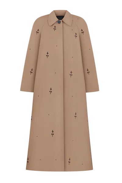 Delegan Clothes Beige Trench Coat In Brown