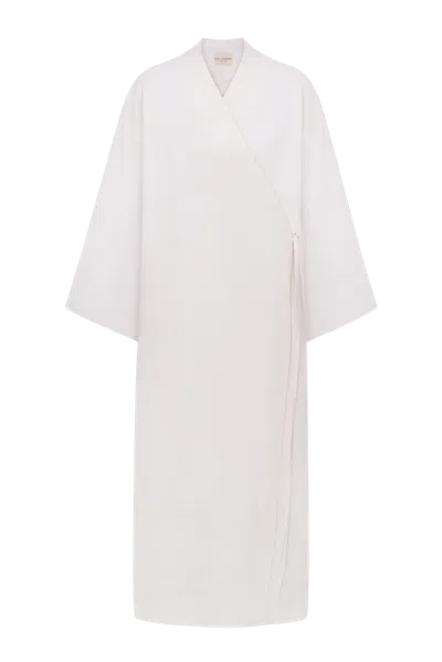 Delegan Clothes Embroidered Kimono In White