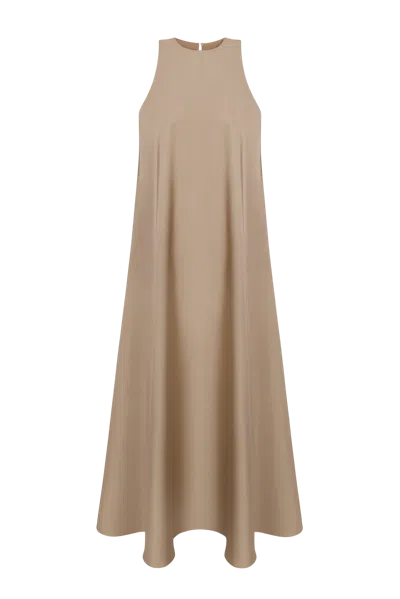 Delegan Clothes Gold Dress In Beige