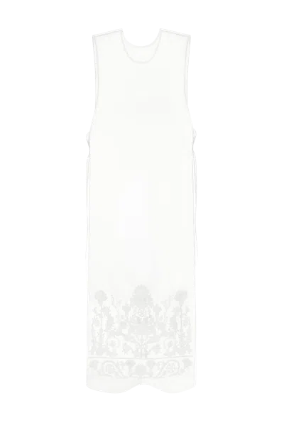 Delegan Clothes Milk Embroidered Shawl In White