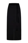 Delegan Clothes Skirt With A Tied Belt In Black