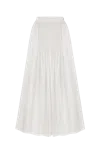 Delegan Clothes Skirt With Hand-embroidered Tie In White