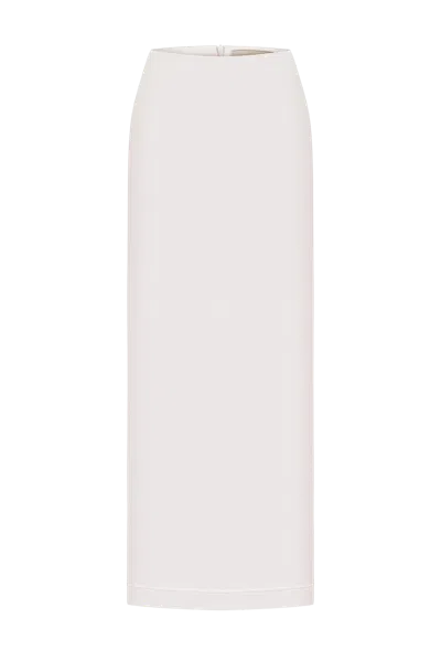 Delegan Clothes Skirt With Knitted Ornament In White
