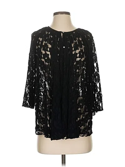 Pre-owned Deletta 3/4 Sleeve Blouse In Black