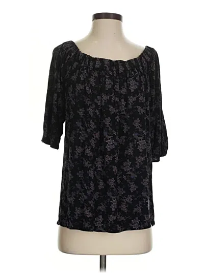 Pre-owned Deletta 3/4 Sleeve Blouse In Black
