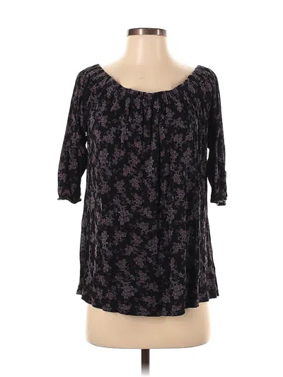 Pre-owned Deletta 3/4 Sleeve Blouse In Black