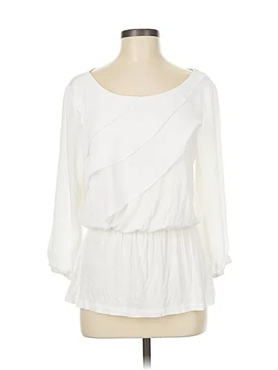 Pre-owned Deletta 3/4 Sleeve Blouse In Ivory