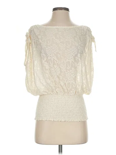 Pre-owned Deletta 3/4 Sleeve Blouse In Ivory