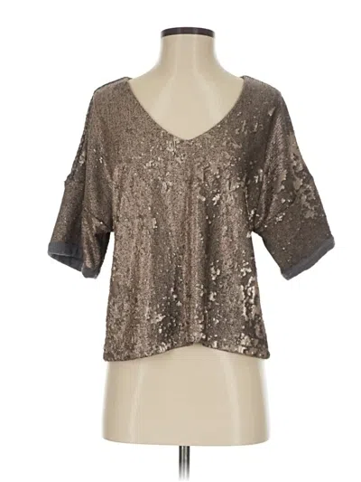 Pre-owned Deletta 3/4 Sleeve Blouse In Silver