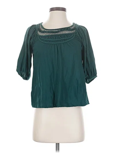Pre-owned Deletta 3/4 Sleeve Blouse In Teal